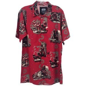 Star Wars x We Love Fine Button Down Aloha Hawaiian Shirt NWT Size S